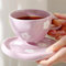 Disoza Set Di Tazze Da Caffè Con Piattino Dolce Tazza Di Fiori Viola Regali Per Le Donne Compleanno Tè Tazza Da Caffè Con Piattino 250 ML Tazza Di Ceramica Regalo Di Compleanno Per Le Donne Ragazze
