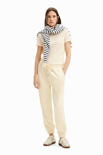 Desigual Damen Pant_Jane Pants, Weiß, M EU
