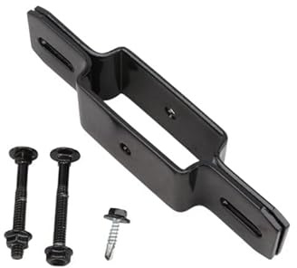 Plum Fittings 2 1/2 Sq. Steel Ornamental Fence Line Bracket Black (Set)