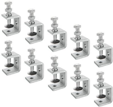 WOPPLXY 10 Pièces Fixation Serre Joint, Pince de Fixation en C Robustes, Serre Joint Soudure en Acier Inoxydable 304 pour Outils de Travail du Bois, Bricolage & Réparation Automobile