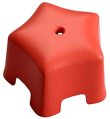 Rutschfester Kinderhocker in Seesternform, Rot, 1 Stück