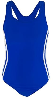 JOPHY & CO. Costume da Bagno Intero da Donna con Scollo a V Taglia Forte Monokino da Mare Sexy Push Up Imbottito Reggiseno Spiaggia Beachwear Swimwear cod.7600 (L, 6644 Blu)