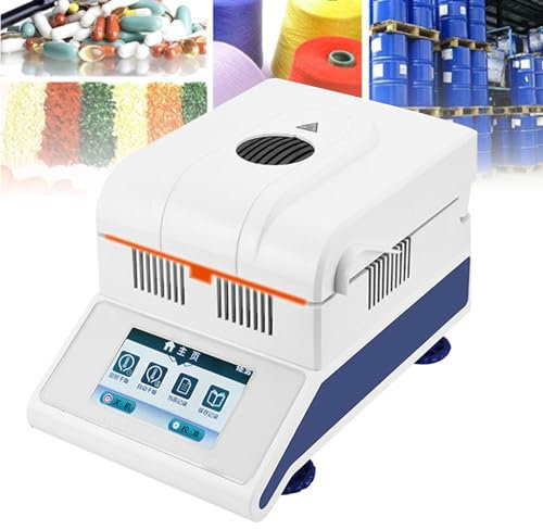 Oiyekntd Analizzatore di umidità alogeno da Laboratorio, misuratore di umidità rapido con Touch Screen Digitale, misuratore di umidità alogeno Tester, Controllo della Temperatura 60-200 ℃,100g0.001g