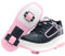 HUSKSWARE Jungen Mädchen Automatisch 2 Räder Skateboardschuhe, Rollschuhe für Kinder Schuhe Mit Doppelt Rollen, Outdoor Fitnessschuhe Sneakers, Schwarz-Rosa, 34 EU