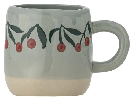 BloomingvilleMINI Tasse Millie D6x6,5cm Steingut Blau Cherries, Farbe:blau