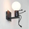 GANGUIO Wall Sconce Cartoon Indoor Wall Light E27 Creative Small Iron Man Wall Lamp Black Vintage Metal Wall Lighting Fixtures for Children's Bedroom, Corridor, Living Room (Black B)