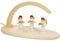 Seiffener Volkskunst | LED Weihnachtsdeko Lichterbogen | Natur Weihnachtsbogen Schwibbogen aus dem Erzgebirge | Traditionelle Weihnachtsbeleuchtung | 24x13 cm | Engel weiß mit Buch
