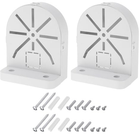 PATIKIL Dome Security Camera Mount 4.9 Inch, 2 Pack Universal Dome Right Angle Wall Mounting Bracket Junction Box Plastic, White