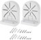 PATIKIL Dome Security Camera Mount 4.9 Inch, 2 Pack Universal Dome Right Angle Wall Mounting Bracket Junction Box Plastic, White