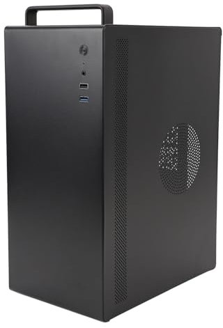 Boîtier de Jeu PC Micro ATX ITX Compact, Boîtier D'ordinateur de Bureau, Support de Stockage HDD SSD, 4 Emplacements D'extension PCIe, Port USB 3.0 2.0, pour Bureau Gamer Home