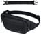 WATERFLY Bauchtasche Hüfttasche Herren Damen: Klein Gürteltasche Sport Bum Hip Bag Männer Frauen Waist Fanny Pack mit Verlängerungsgurt für Reise Wandern Hundetraining Outdoor Schwarz Grau