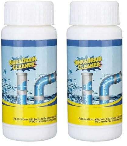 MADGININE 2 Pcs Wild Sink & Drain Cleaner, Powerful Sink & Drain Cleaner with Fresh Scent, 1 Pair Gloves, Kitchen Bathroom Toilet Shower (110g)