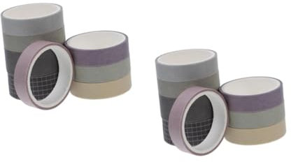 SHINEOFI 2sets Solid Color Pocket Tape Craft Tape Scrapbooking Tape Dispenser Clear Tape Decorative Masking Tape Scrapbook Tape Decorative Scrapbook Supplies Glue Sticks Washy Tape 8rolls*2