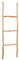 Biscottini Escalera toallero baño 110 x 4 x 33 – Escalera decorativa de madera – Escalera toallero de bambú – Escalera de madera para colgar toallas – Escalera toallero de pared de metal