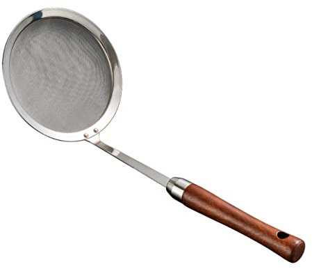 Holibanna 304 Stainless Steel Skimmer Spoon Large Fine Mesh Oil Filter Strainer Multi-Functional Kitchen Tool for Hot Pot and Cooking