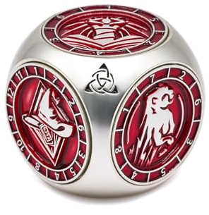 HNCCESG DND Spinner Würfel, 7 in 1 Einzigartiges Metall Würfel Set mit Stat Gravur für Dungeons and Dragons Geschenke, Polyedrische Rollenspiel Würfel(Matt Rot)