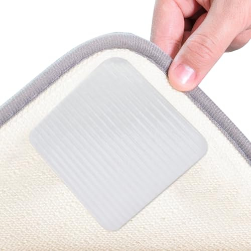 4 Stück Teppich Antirutschunterlage Klebend, Teppichstopper Antirutschpads | Anti Rutsch Teppichunterlage, Antirutsch für Teppiche Greifer rutschfeste Unterlage