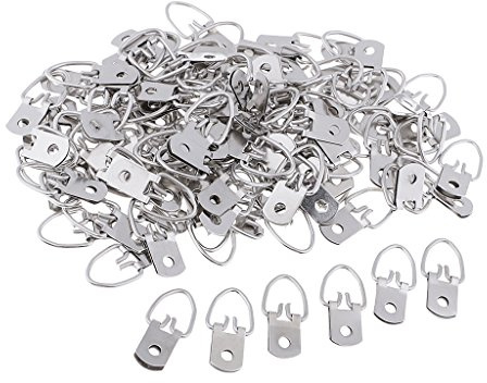 100 ganci resistenti ad anello a D per cornici fotografiche con foro singolo