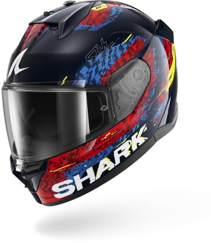 SHARK, Integraler Motorradhelm D-SKWAL 3 SPEED-VIB Blue Red Blue BRB, S