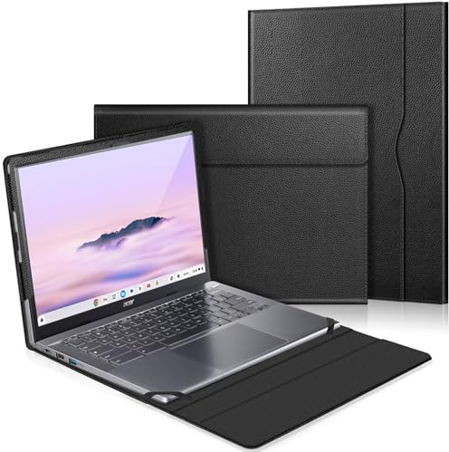Fintie Protective Case for 14 Inch Chromebook, Compatible with Acer Chromebook Plus 514 CB514-4HT, ASUS Chromebook Flip CX1 CX1400FKA-AS88F, Samsung Galaxy Chromebook Go (Black)