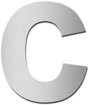 MOCAVI HS10 Hausnummer Edelstahl V4A selbstklebend Höhe 5,5-7,5 cm Edelstahl-Haustürnummer modern, Hausnummer:c