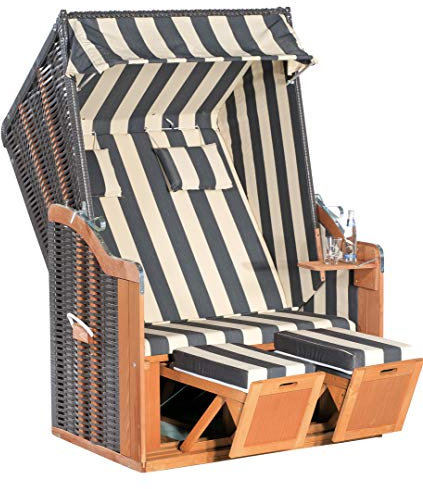 Sonnenpartner Strandkorb Rustikal 50 Plus 70318302 Sonneninsel 2 Sitzer Lounge