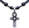 HANA LIMA Lederkette Halskette Ägyptisches Kreuz Henkelkreuz Schleifenkreuz Anch Ankh Crux