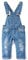 KIDSCOOL SPACE Salopette di Jeans da Bambina,Pantaloni Slim Carini in Denim Srappato da Bambino,Azzurro,12-18 Mesi