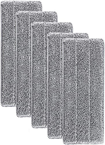 Aisoway Mop Eimer System, Eimer + Mopp + 5 Lappen, Mopp Set Mop Saugstarken Rotationseimer Edelstahl Wischmop Flexiblen Wischmopp Rotations Teleskopstiel Putzset 360°Drehbar Bodenwischer (C:5 Lappen)