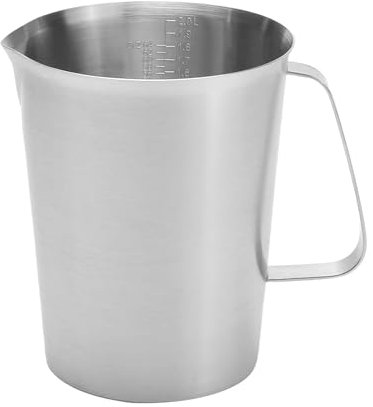Othmro 2000ml Measuring Cup Stainless Steel, Graduated Beaker 2L Large Measuring Jug Liquid Container for Baking Cooking Kitchen Lab Measure Tool 1pc