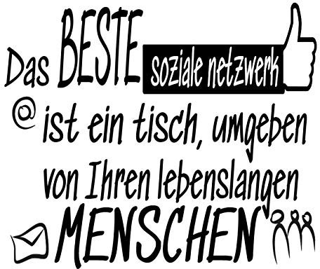 Docliick® Wandtattoo Deutschland - Wandtattoo SpruchDAS BESTE SOZIALE NETZWERK Wandtattoo Spruch Celebromise.wandtattoo deutsch Docliick DC-055-AL