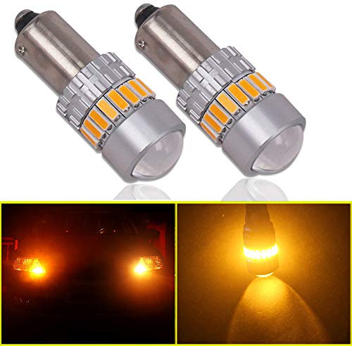 Eseastar BAY9S H21W Lampadine LED ambrate 12V-24V 21LED SMD4014 Canbus senza errori con proiettore per luci di posizione auto luce interna di backup