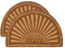 Nicola Spring Half Moon Coir Door Mats - 60 x 40cm - Embossed - Pack of 2 - Decorative Indoor Front Door Floor Mat Entry Dirt Trapper Rug Outdoor Boot Scraper Non Slip Backing Doormat