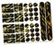 Finest Folia 34 Teiliges Fahrrad Rahmen Schutzfolie Folie Aufkleber Schutz MTB BMX Kette Lackschutzfolie R159 R160 (17 Future Gold Metallic)