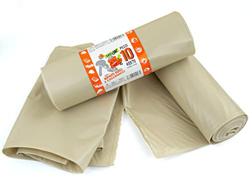FORTY 20 Sacchi edilizia per macerie 40x70cm ultra-resistenti - sacchi per rifiuti edili, calcinacci, detriti, giardinaggio, rami (20)