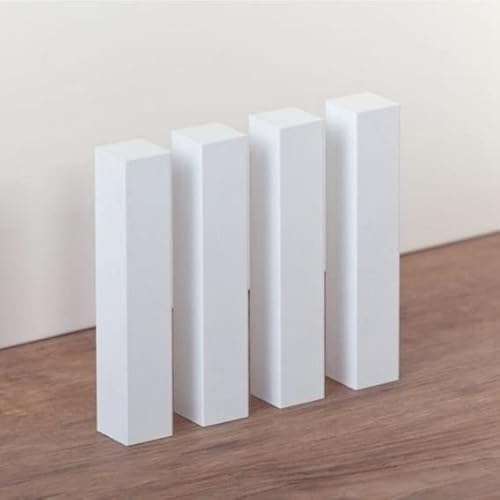 Universalholzecken Innen Außen 4er Set 22 x 118 x 22 mm Massivholz Weiß zum Kleben Sockelleisten Ecktürme by PROVISTON