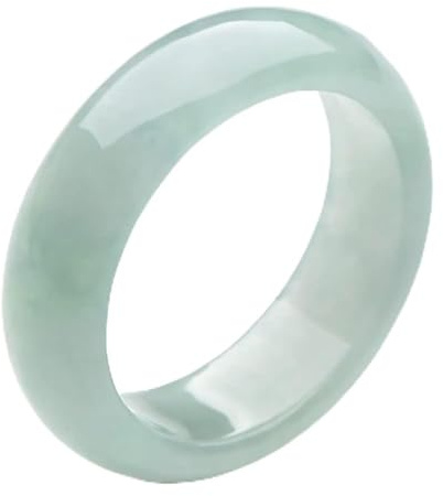 Hellgrüner Jade-Ring, natürlicher Jadeit, Schmuck, Geschenk, Jade, Bandring für Damen und Herren, Burma-Jade, Myanmar-Verlobungsring (Ringgröße: 6–10)