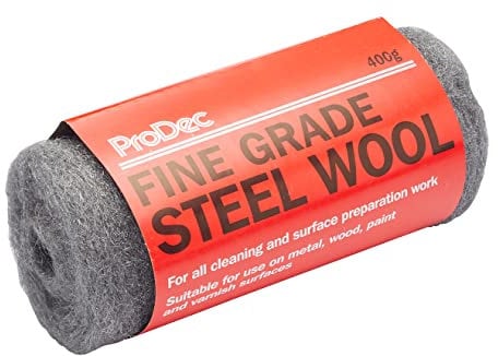 ProDec 400g Fine Grade Steel Wool, Wire Wool for Cleaning, Polishing & Surface Preparation of Wood, Metal, Brass, Copper Pipes, Ideal for Removing Paint, Varnish, Rust, Keeps Mice & Rodents Away