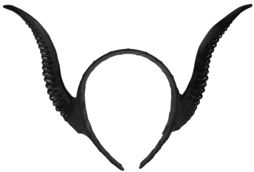 Lurrose Halloween Schafhorn Stirnband Gothic Antelope Hörner Stirnband Teufel Hörner Haarreifen Kopfschmuck für Halloween Kostüm Foto Requisiten
