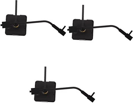 DOITOOL 3 Sätze Wanduhrwerk Pendelwand Uhrzeiger Und Motorsatz Mechanismus Zum Austausch Der Batterieuhr Pendel Wanduhr Uhrwerk Batteriebetrieben DIY-Kits Plastik Quarzuhr Mechanisch