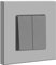 BSEED Interrupteur Mural 2 Gang 1 Voie,Interrupteur Encastrable Moderne Gris,10A Interrupteur à Bascule avec Panneau en Plastique,Interrupteur d'Éclairage pour la Salle de Bains-86mm