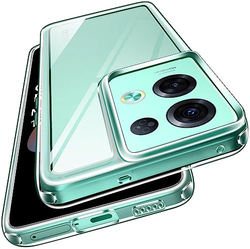 iVoler Anti Ingiallimento Chiaro Cover per Oppo Reno8 Pro 5G / Oppo Reno 8 Pro 5G, [Antiurto di Grado Militare] Trasparente Sottile Anti Graffio Custodia Case con Paraurti Assorbimento degli urti