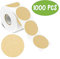 1000 autocollants naturels en papier Kraft brun, étiquettes rondes vierges avec adhésif permanent de points de Kraft avec ligne de perforation pour les loisirs créatifs, l'organisation