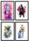 Signed by the stars Set mit 4 einzelnen Star Wars Kunstdrucken, Storm Trooper, Darth Vader, Yoda, C3PO R2D2, Druckgröße je 29,7 x 21 cm