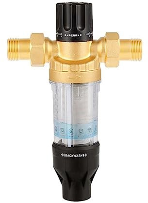 Filtre fin réutilisable et lavable pour robinet d'eau - Filtre à eau - Préfiltre à sédiments pour tuyau d'eau de fontaine (3/4 + raccord flexible)