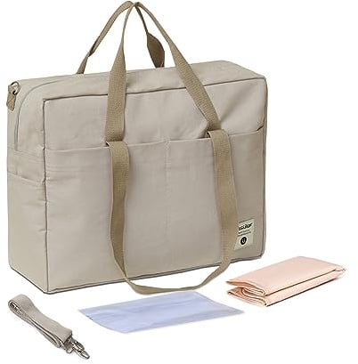 SONARIN Große Kapazität Leichte Baby Wickeltasche,Multifunktionale Reise Wickeltasche Umhängetasche Tragetasche Henkeltaschen Babytasche mit Schultergurte & Wickelunterlage