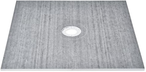 VEVOR Kit de marco de ducha, 1828 x 1828 mm, kit de plato de ducha con desagüe central, instalación de ducha ligera de EPS, 2 paños impermeables, barras inclinadas para plato de ducha para baño