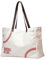 IQYU O Bag Taschen Mit Fell Baseball-Mama-Einkaufstasche, Damen-Leinen-Utility-Wallet-Einkaufstasche mit Tasche, Stickerei, Baseball-Aufdruck, Umhängetasche, Baseball-Zubehör, (White, One Size)