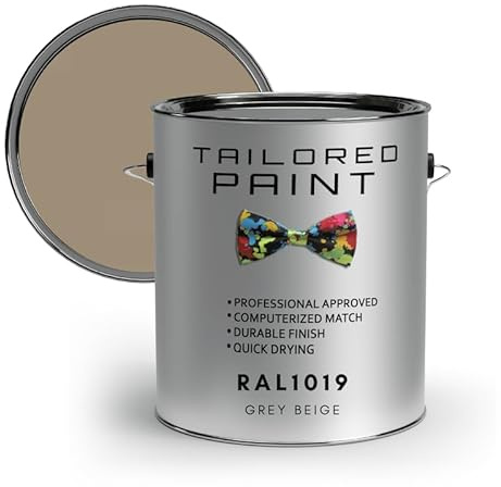 Tailored Paint uPVC Window & Door 1K Paint Brush or Spray On - Matt Finish - RAL1019, Grey Beige - 100ml Tin