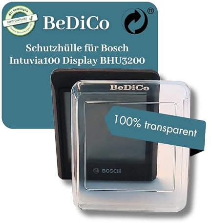 BeDiCo I E-Bike Schutzhülle I passend für Bosch Intuvia 100 Display BHU3200 I Displayschutz transparent & wasserabweisend I Schutz Zubehör für Fahrradcompute
